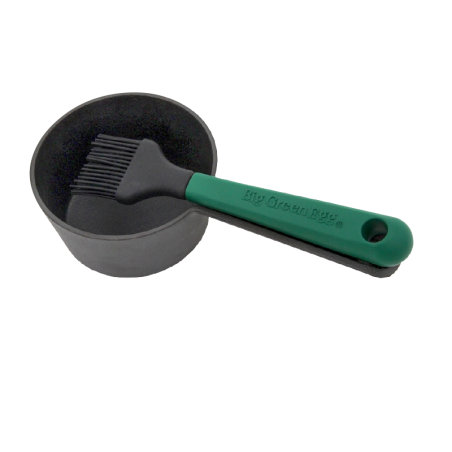Cast Iron Sauce Pot with Basting Brush